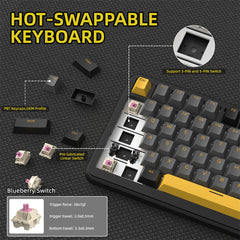 A Photo Of Attack Shark X85 Pro - 75% Wireless Mechanical Gaming Keyboard - Blueberry Switch (Linear)