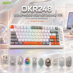 A Photo Of Acer OKR248 - 70% 81-Key Dual-Mode Wireless Mechanical Keyboard