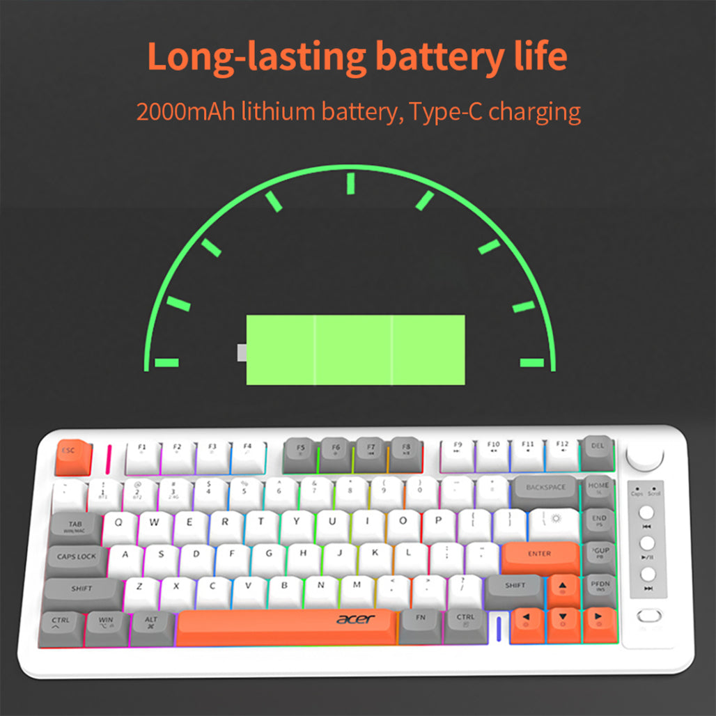 A Photo Of Acer OKR248 - 70% 81-Key Dual-Mode Wireless Mechanical Keyboard