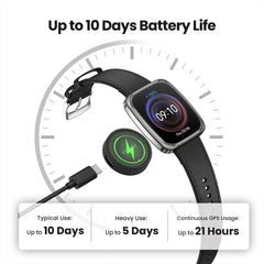 A Photo Of Amazfit Active 2 Square Smartwatch | Black with Red Strap