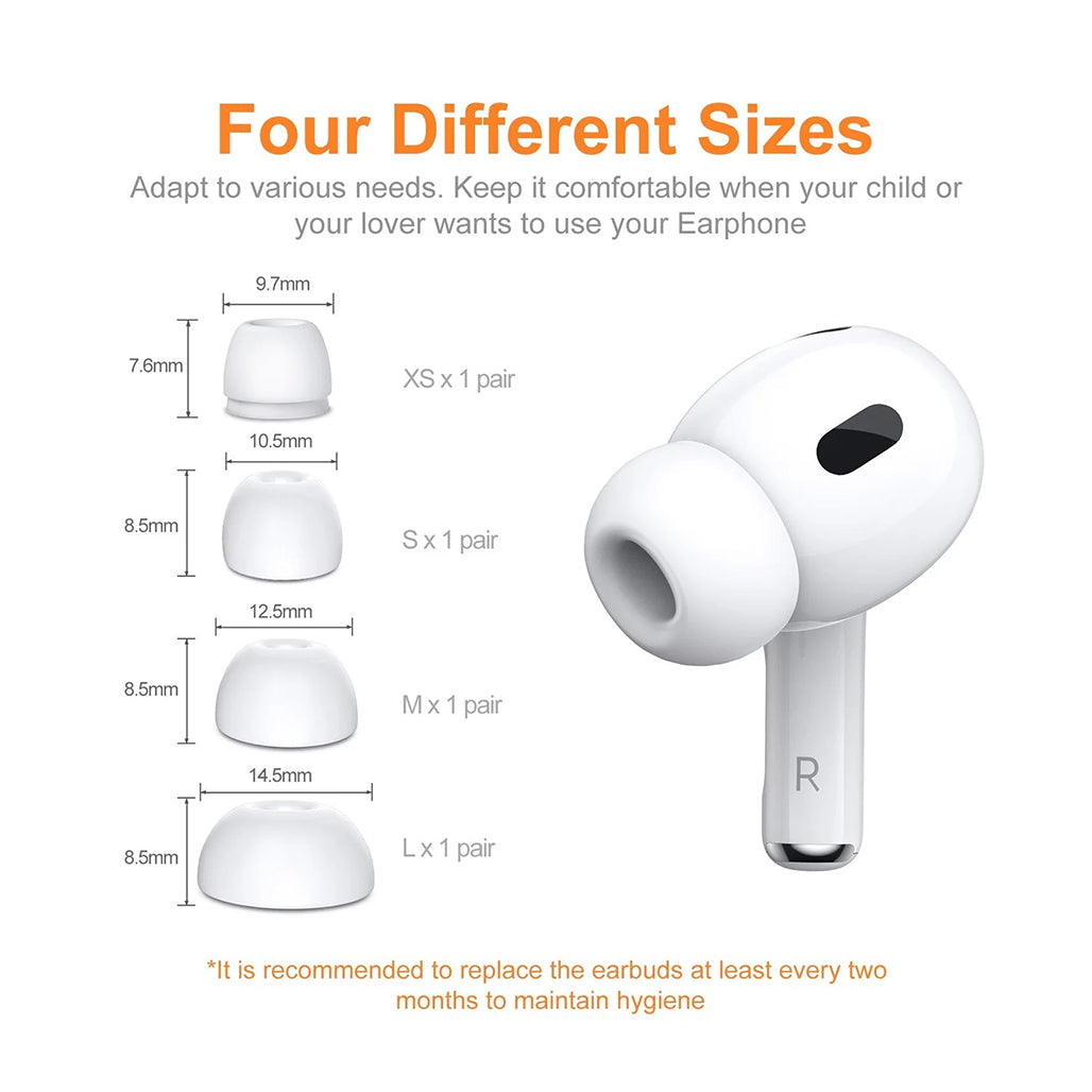 A Photo Of New Bee AirPods Pro Replacement Ear Tips（XS-S-M-L）
