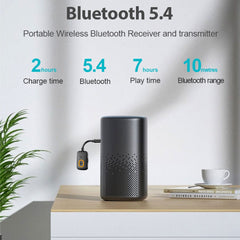 A Photo Of Bluepebble AirLync Bluetooth 5.4 Airplane Adapter - BP-AIRLYNC-BK