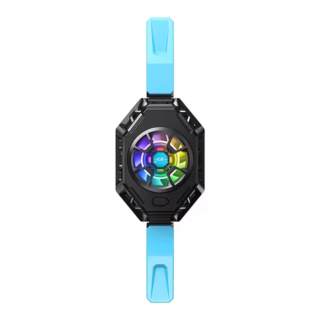A Photo Of All-in-One P50 Semiconductor Fast Cooling Fan with RGB Light – Universal Back Clip Radiator for Tablets & Phones