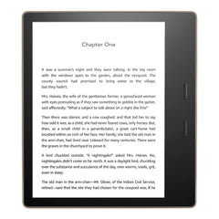 A Photo Of Amazon Kindle Oasis 32GB – 7” E-Reader with Page Turn Buttons, Adjustable Warm Light, Waterproof – Champagne Gold
