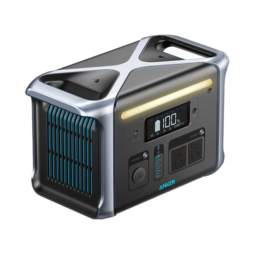 A Photo Of Anker 757 Portable Power Station - 1500W Solar Generator, 1229Wh LiFePO4 Battery for Camping, RVs, & Home Use