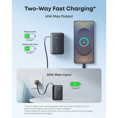 A Photo Of Anker Nano Power Bank (10K, 45W, Built-In Retractable USB-C Cable)