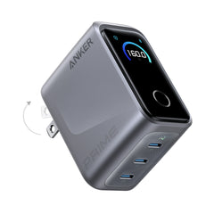 A Photo Of Anker Prime 160W USB-C Charger – 3 Port Fast Charging with Smart Display