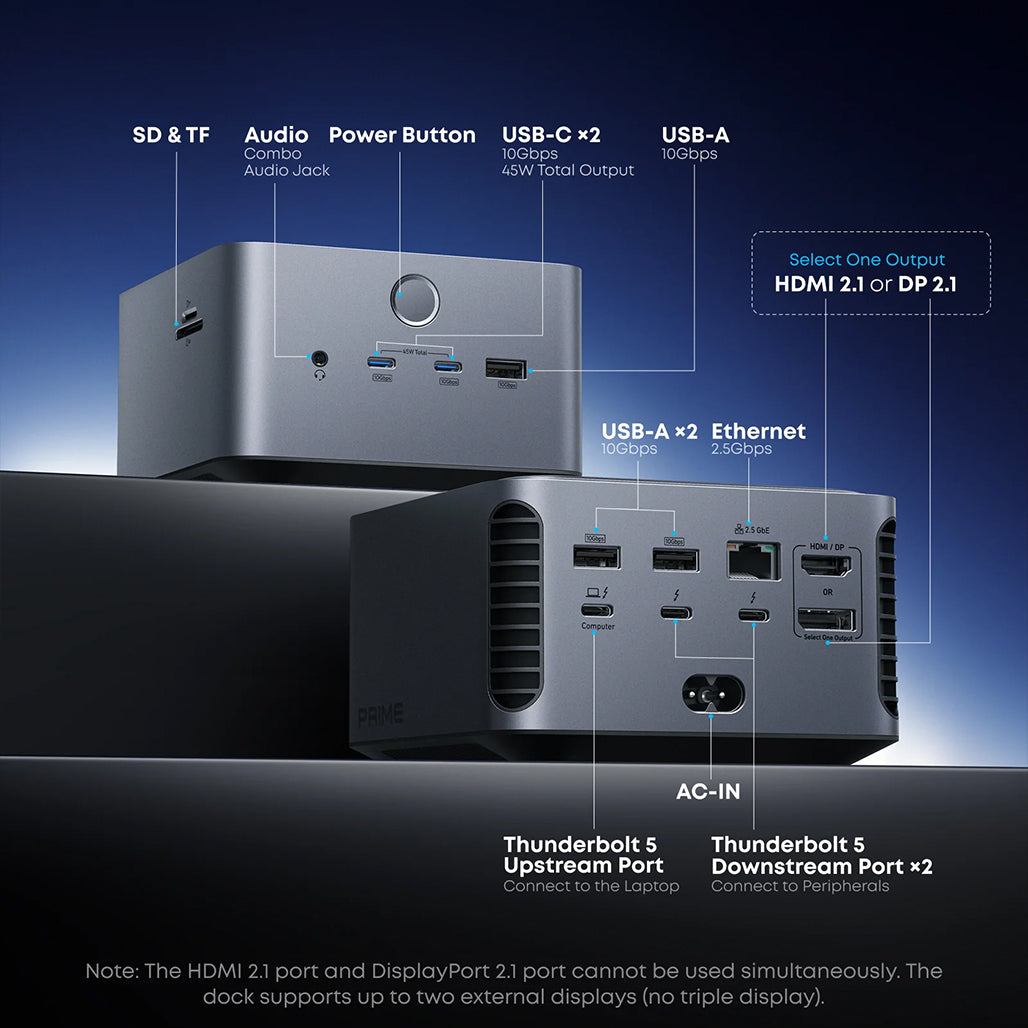 A Photo Of Anker Prime TB5 Thunderbolt 5 Docking Station 14-in-1 with 8K Display Support