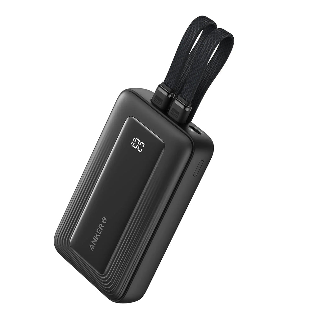 A Photo Of Anker Zolo 10000mAh Power Bank 30W Fast Charging with Built-in USB-C & Lightning Cables