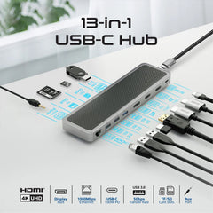 A Photo Of Promate 4K@60Hz Triple Display Multi-Port USB-C Docking Station
