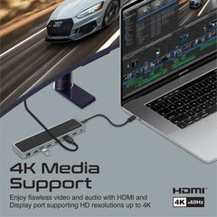 A Photo Of Promate 4K@60Hz Triple Display Multi-Port USB-C Docking Station