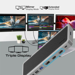 A Photo Of Promate 4K@60Hz Triple Display Multi-Port USB-C Docking Station
