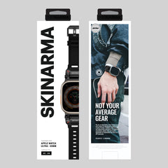 A Photo Of Skinarma Watch Band, TITON Ultra Custom-designed Stainless Steel Strap for Apple Watch 49mm | 45mm | 44mm (Black)