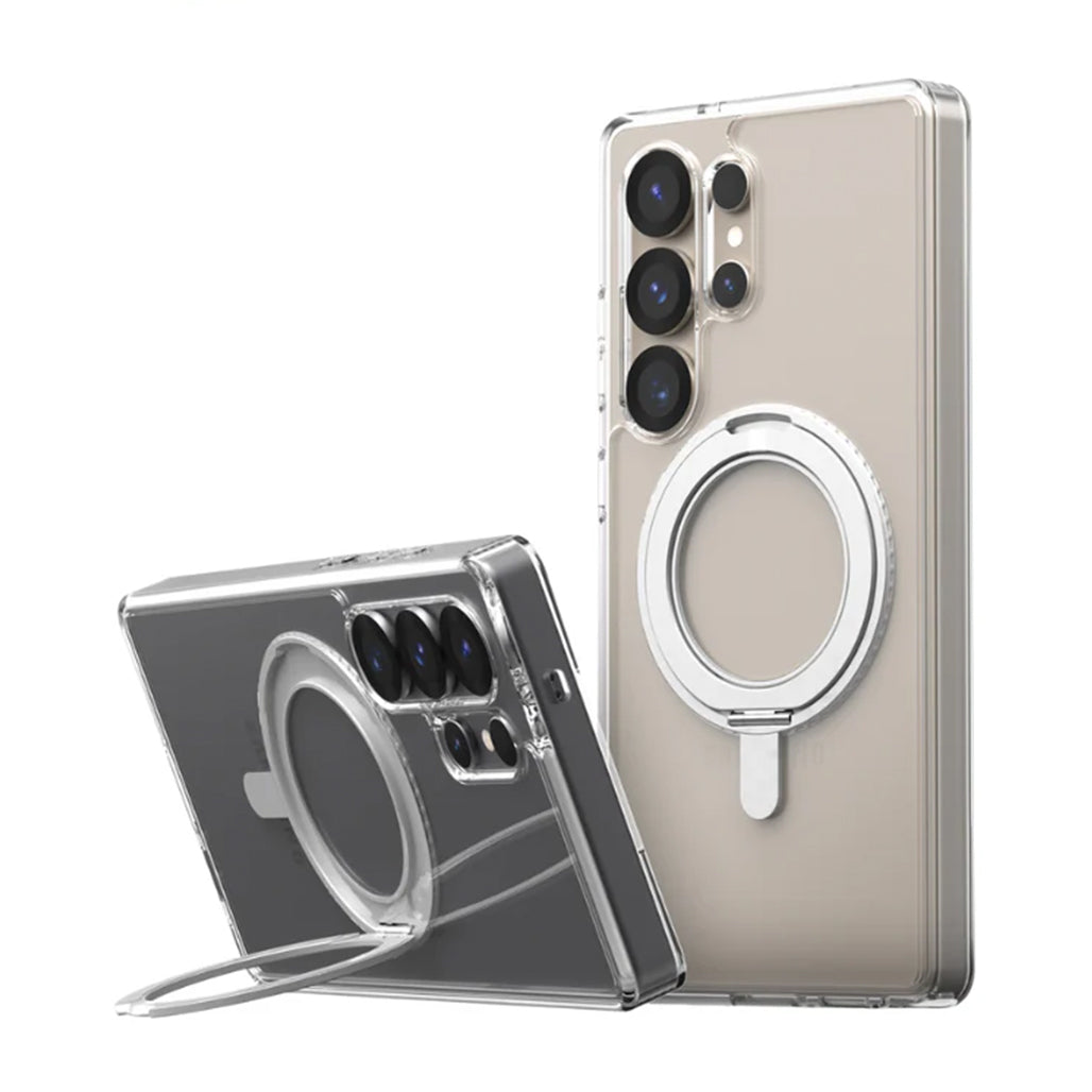 A Photo Of Araree Duple M Stand Case for Samsung Galaxy S25 Ultra – Clear Protection with Magnetic Charging & 360° Kickstand