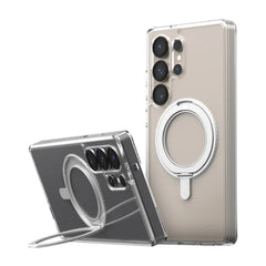 A Photo Of Araree Duple M Stand Case for Samsung Galaxy S25 Ultra – Clear Protection with Magnetic Charging & 360° Kickstand