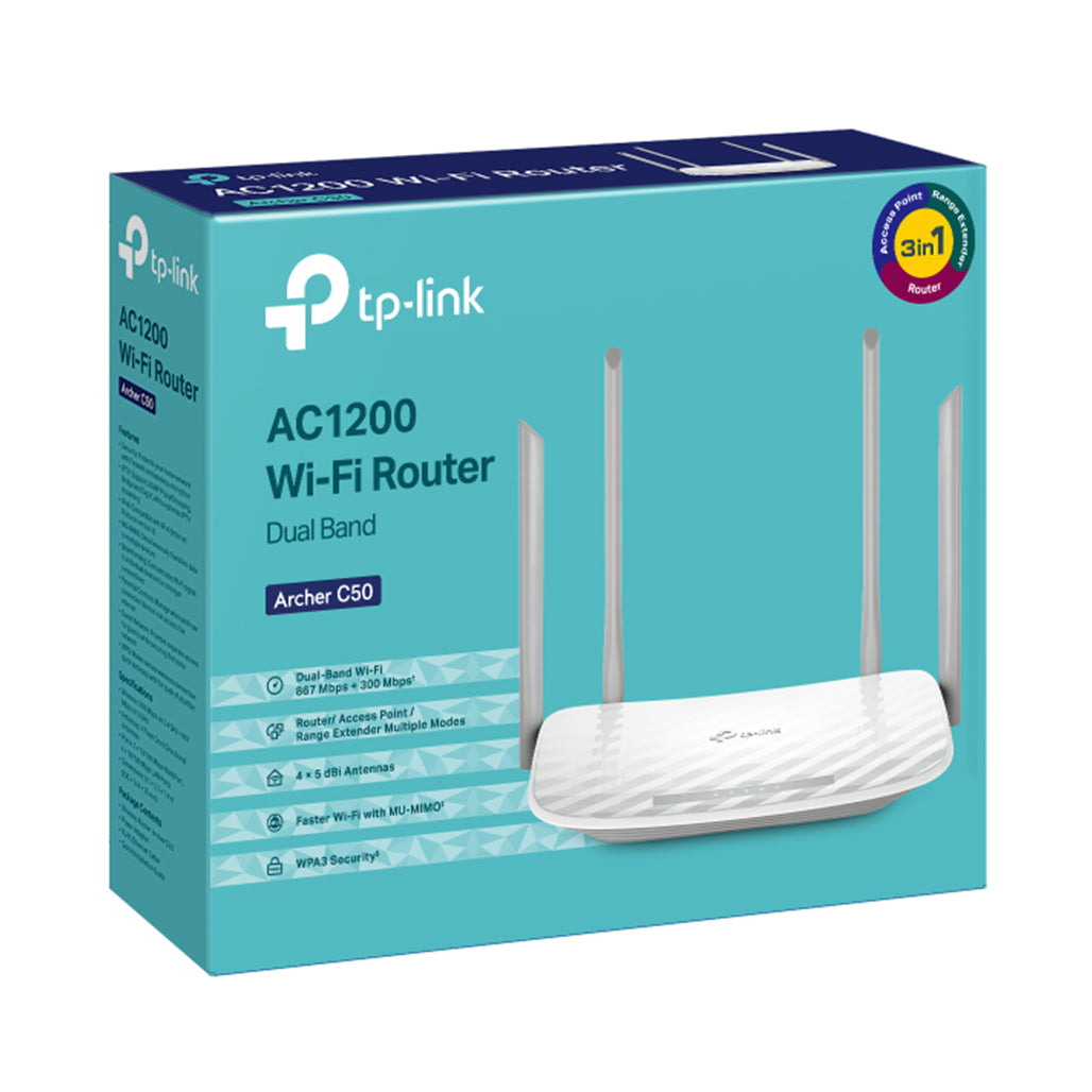 A Photo Of TP-Link Archer C50 AC1200 Dual-Band Wi-Fi Router | High-Speed Wireless for HD Streaming and Gaming