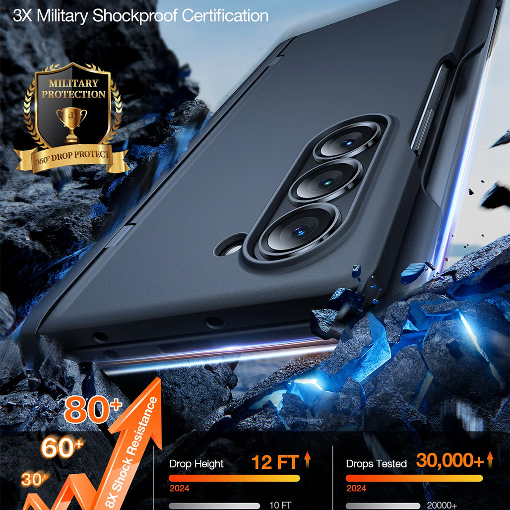A Photo Of Torras Armor Stand Case for Samsung Galaxy Z Fold 6 – Magnetic, Shockproof, Kickstand Protection