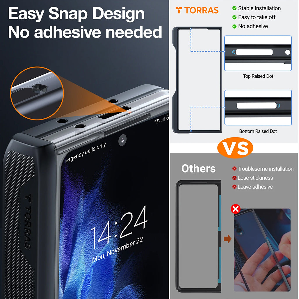 A Photo Of Torras Armor Stand Case for Samsung Galaxy Z Fold 6 – Magnetic, Shockproof, Kickstand Protection