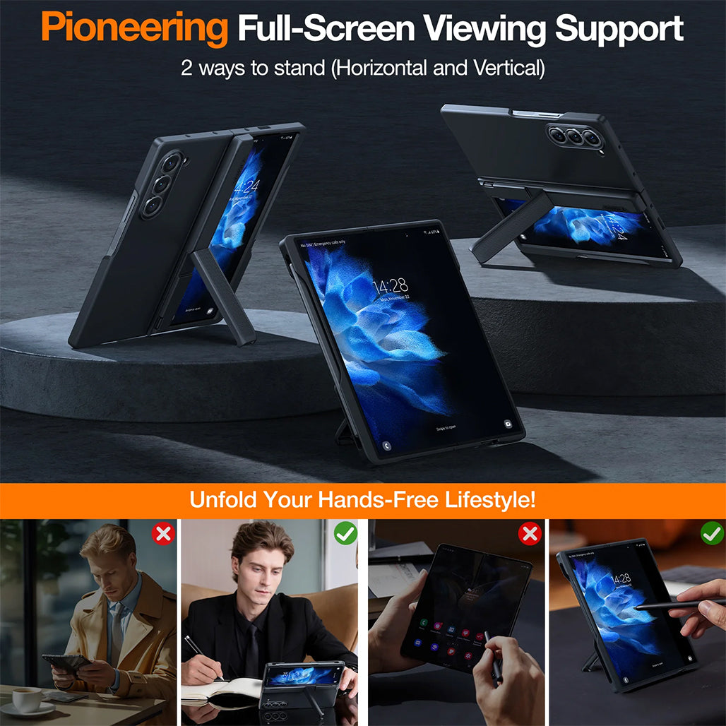 A Photo Of Torras Armor Stand Case for Samsung Galaxy Z Fold 6 – Magnetic, Shockproof, Kickstand Protection