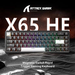 A Photo Of Attack Shark X65 HE Magnetic Switch Rapid Trigger Keyboard