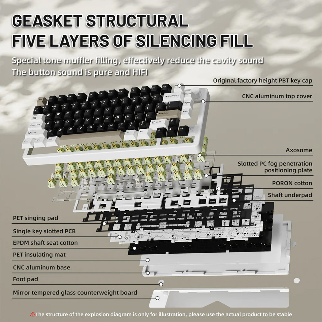 A Photo Of Attack Shark X86 Full Aluminum Wireless Mechanical Keyboard