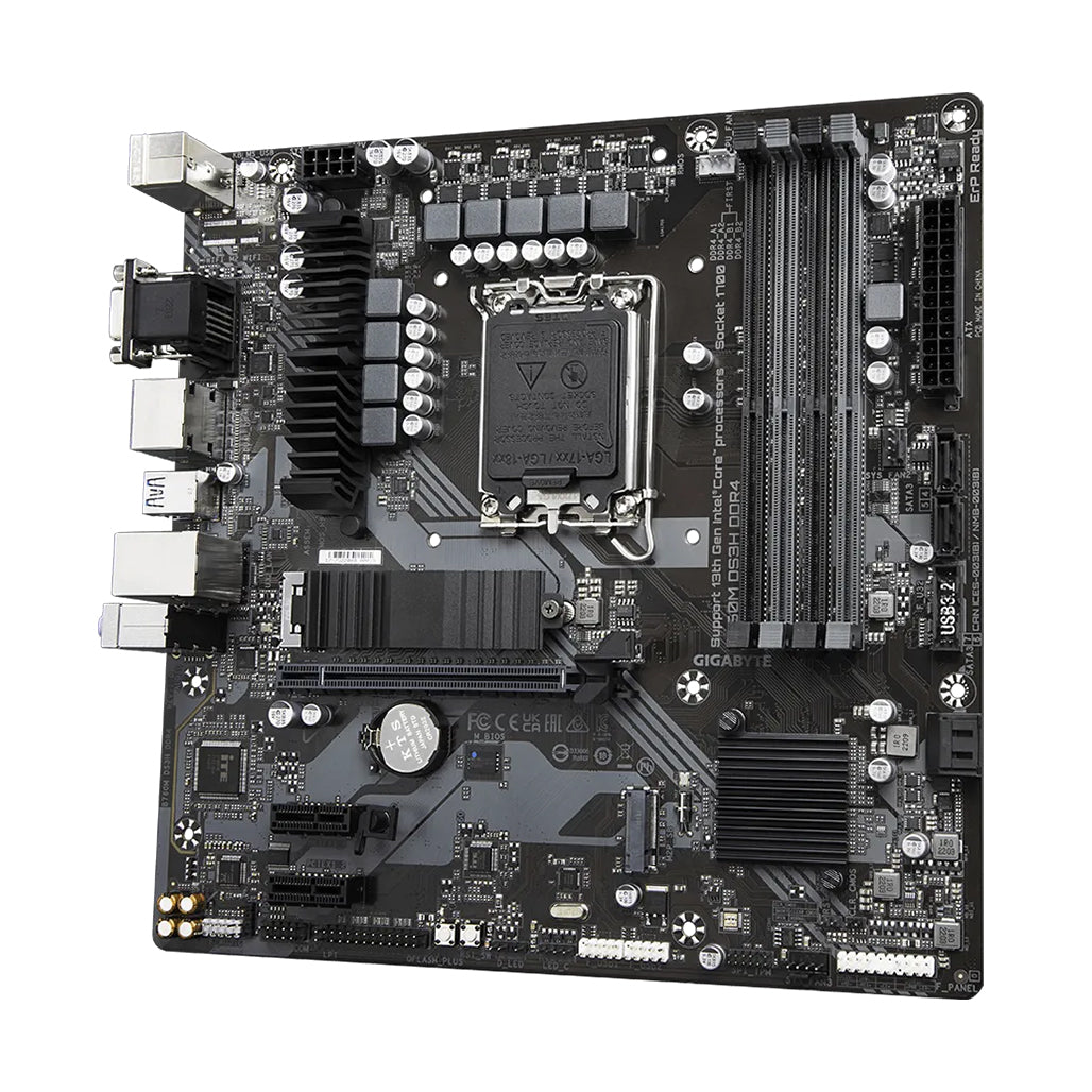 A Photo Of Gigabyte B760M DS3H DDR4 Motherboard | Intel 14th/13th/12th Gen | PCIe 4.0 | 2.5GbE LAN | USB-C 10Gb/s