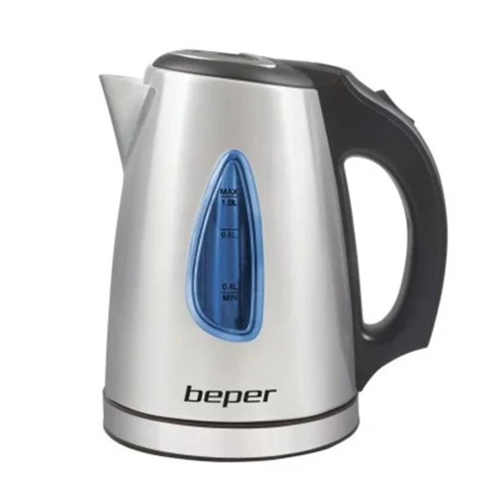 A Photo Of Beper Electric Kettle 1L 1630W Stainless Steel Wireless Design - model BB.002