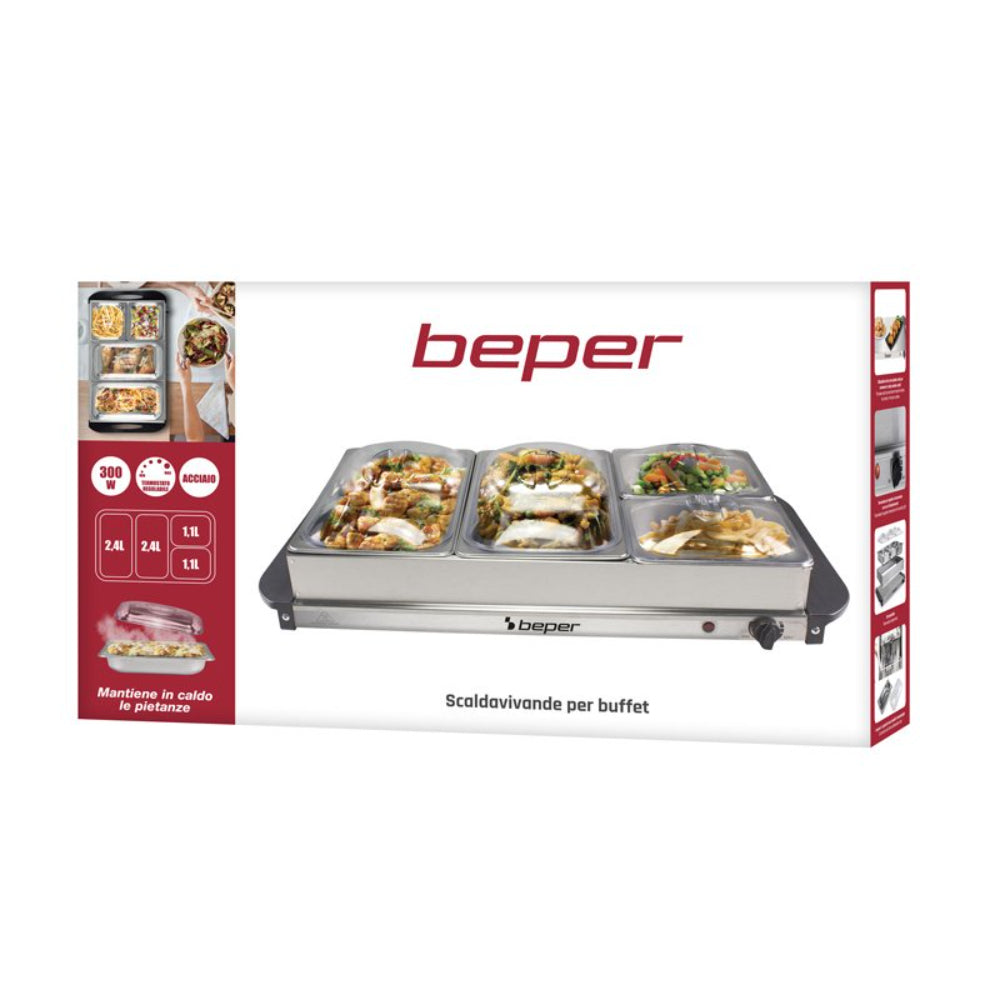 A Photo Of Beper Steel / Plastic Buffet Warmer - BEP-P101TEM001