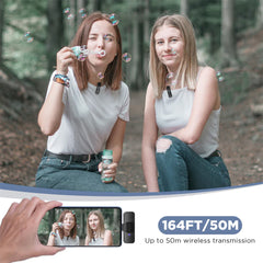 A Photo Of BOYA BY-V2 - Dual Wireless Lavalier Microphone for iPhone