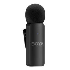 A Photo Of BOYA BY-V4U 4-Channel Wireless Microphone System – Noise-Canceling Lavalier Mic for iOS, USB-C, and 3.5mm Devices