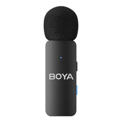 A Photo Of BOYA BY-V4U 4-Channel Wireless Microphone System – Noise-Canceling Lavalier Mic for iOS, USB-C, and 3.5mm Devices