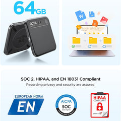 A Photo Of BOYA Notra AI Voice Recorder – Smart Transcription Device with ChatGPT & Gemini AI