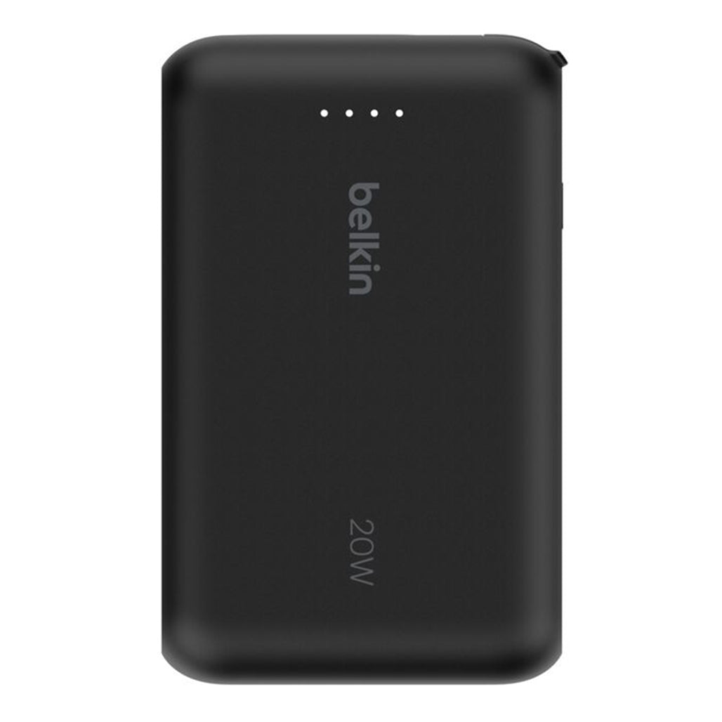 A Photo Of Belkin BoostCharge 10,000mAh USB-C Power Bank with Integrated Cable – 20W Fast Charging & Dual Device Support