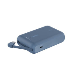 A Photo Of Belkin BoostCharge 10,000mAh USB-C Power Bank with Integrated Cable – 20W Fast Charging & Dual Device Support