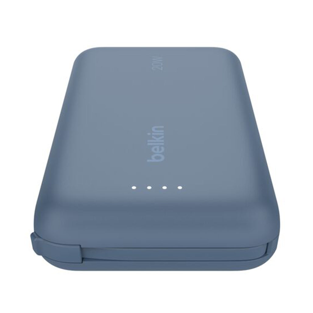 A Photo Of Belkin BoostCharge 10,000mAh USB-C Power Bank with Integrated Cable – 20W Fast Charging & Dual Device Support