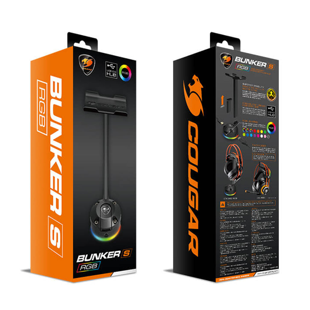 A Photo Of Cougar BUNKER S - RGB Headset Stand