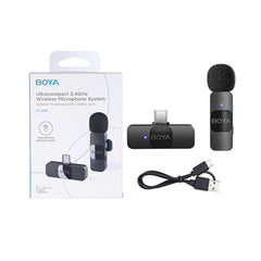 A Photo Of Boya BY-V10 - Ultracompact 2.4GHz Wireless Microphone System