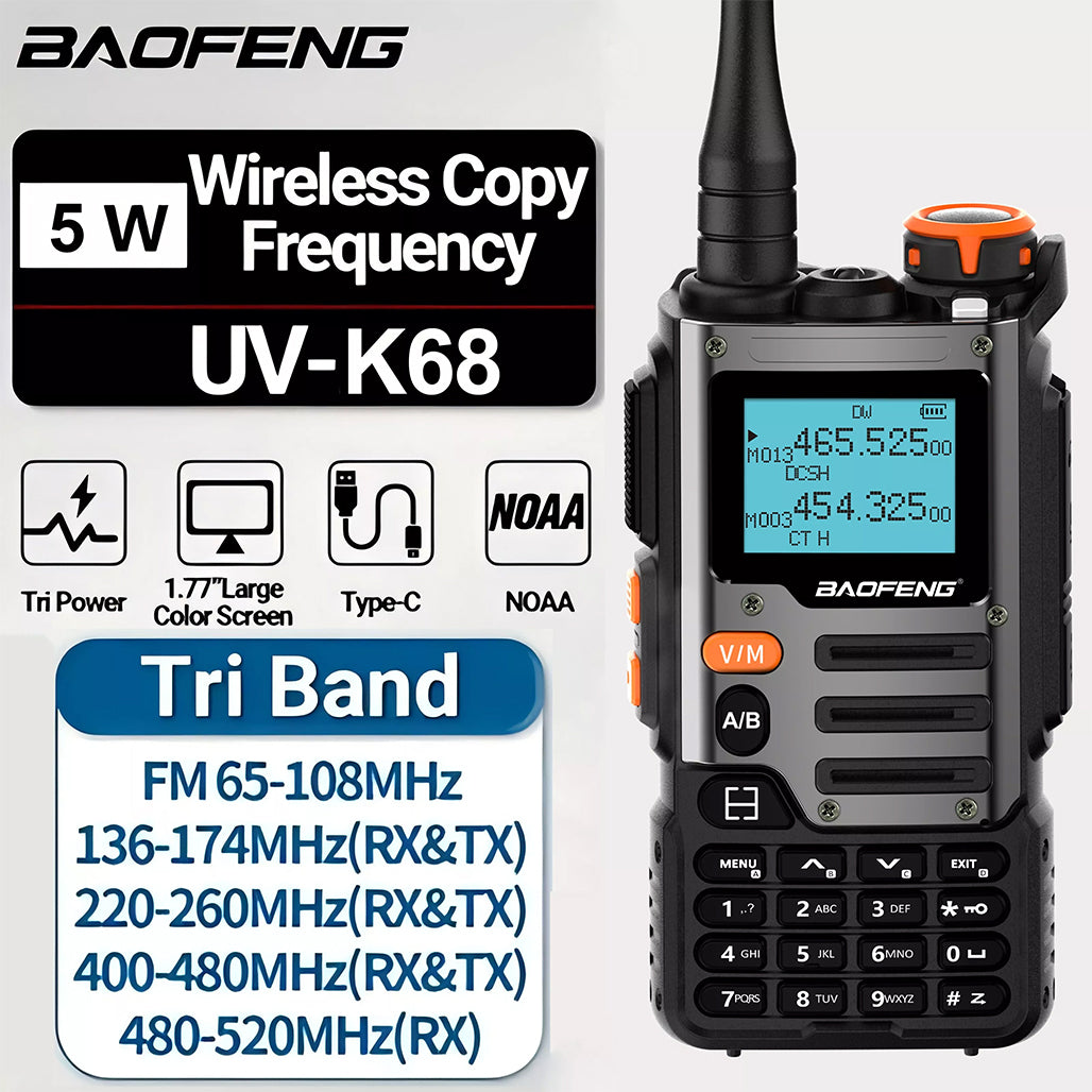 A Photo Of Baofeng GMRS UV K68 Walkie Talkie