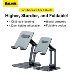 A Photo Of Baseus Desktop Biaxial Foldable Metal Stand for Tablets - Grey