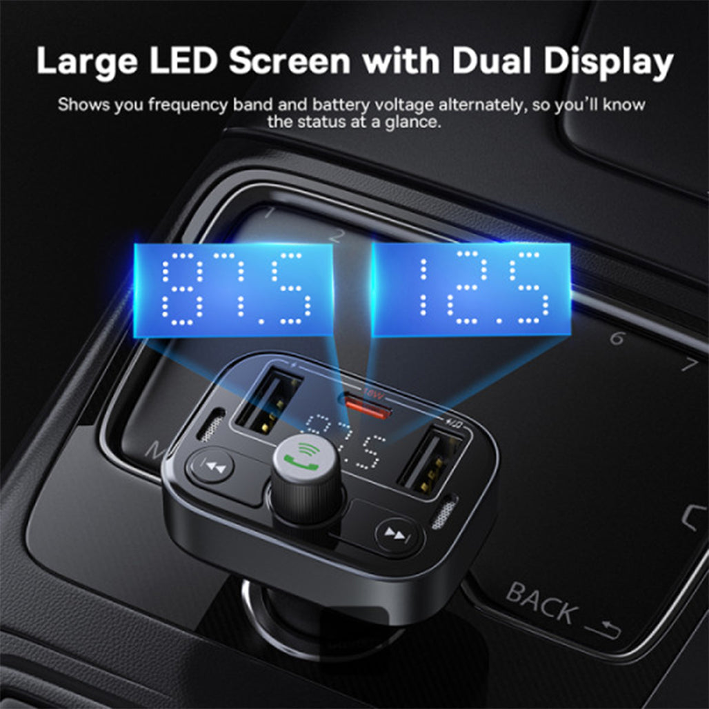A Photo Of Baseus S-09 Pro Car FM Transmitter & Bluetooth Car Charger 18W