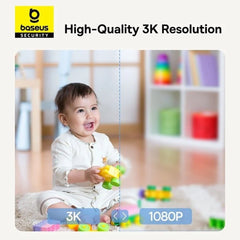 A Photo Of Baseus Security P1 - Indoor Camera 3K – 8X Zoom