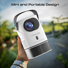 A Photo Of Promate Beamer-A250 4K Ultra HD Wireless LCD Projector with Built-In Speaker & Adjustable Monopod Stand