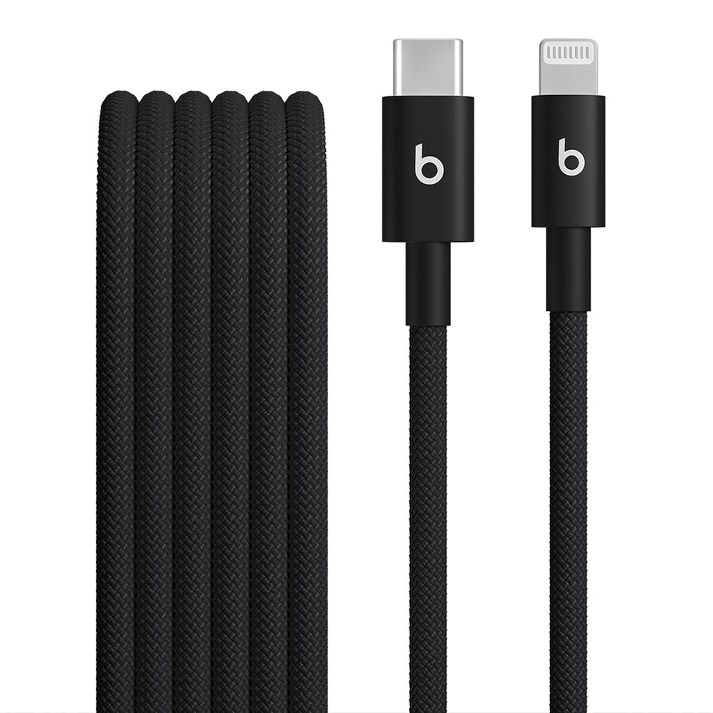 A Photo Of Beats USB-C to Lightning Woven Charging Cable 1.5m – Fast Charging, Tangle-Free, CarPlay Compatible