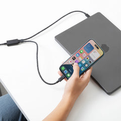 A Photo Of Native Union Belt Cable 2-in-1 USB-C to USB-C Fast Charging Cable 140W