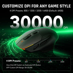 A Photo Of Black Shark Dark Wireless Gaming Mouse