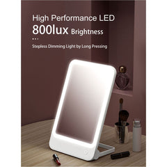 A Photo Of Bomidi R1 LED Makeup Mirror – 2-in-1 Desktop & Wall Mount, Adjustable Stand, 3 Brightness Levels, Rechargeable USB-C
