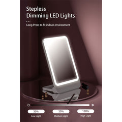 A Photo Of Bomidi R1 LED Makeup Mirror – 2-in-1 Desktop & Wall Mount, Adjustable Stand, 3 Brightness Levels, Rechargeable USB-C