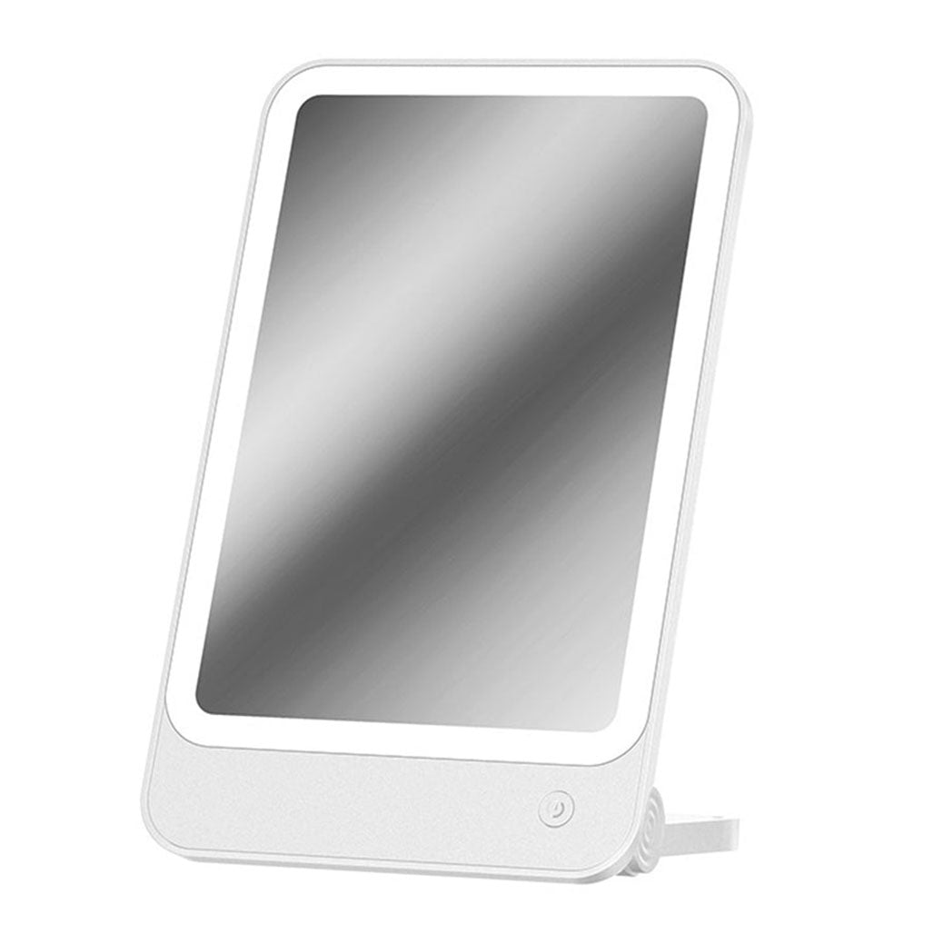 A Photo Of Bomidi R1 LED Makeup Mirror – 2-in-1 Desktop & Wall Mount, Adjustable Stand, 3 Brightness Levels, Rechargeable USB-C
