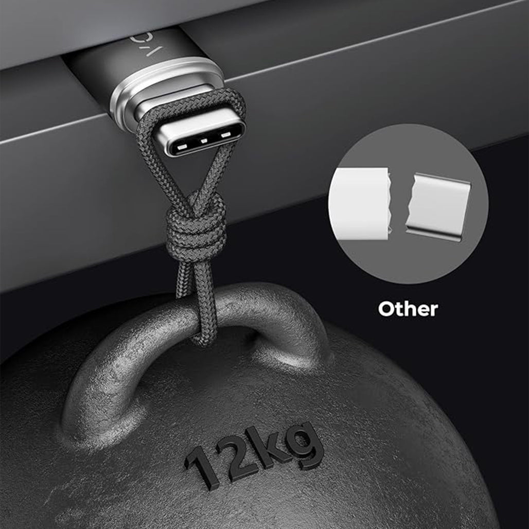 A Photo Of Voltme Powerlink 60W USB-C Fast Charging Cable - Nylon Braided Type-C to USB Cable