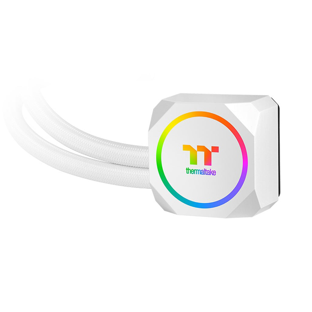 A Photo Of Thermaltake TH240 ARGB Sync Snow Edition AIO Liquid Cooler – Dual 120mm Radiator with RGB Lighting